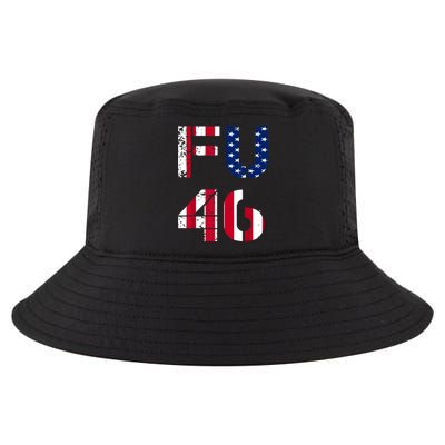 FU 46 Anti Biden Vintage Retro Distressed American Flag Cool Comfort Performance Bucket Hat