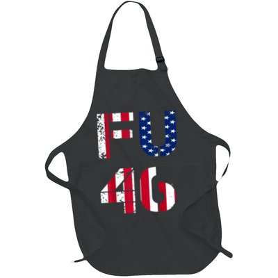FU 46 Anti Biden Vintage Retro Distressed American Flag Apron