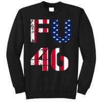 FU 46 Anti Biden Vintage Retro Distressed American Flag Sweatshirt