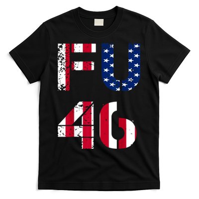 FU 46 Anti Biden Vintage Retro Distressed American Flag T-Shirt