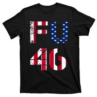 FU 46 Anti Biden Vintage Retro Distressed American Flag T-Shirt