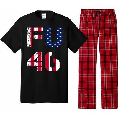 FU 46 Anti Biden Vintage Retro Distressed American Flag Pajama Set