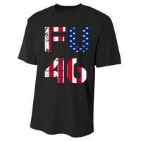 FU 46 Anti Biden Vintage Retro Distressed American Flag Performance Sprint T-Shirt