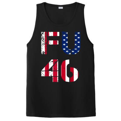 FU 46 Anti Biden Vintage Retro Distressed American Flag PosiCharge Competitor Tank