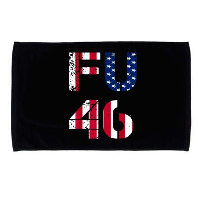 FU 46 Anti Biden Vintage Retro Distressed American Flag Microfiber Hand Towel