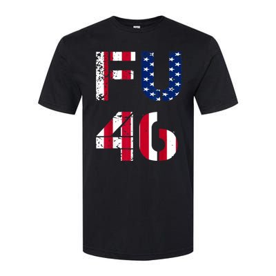 FU 46 Anti Biden Vintage Retro Distressed American Flag Softstyle CVC T-Shirt