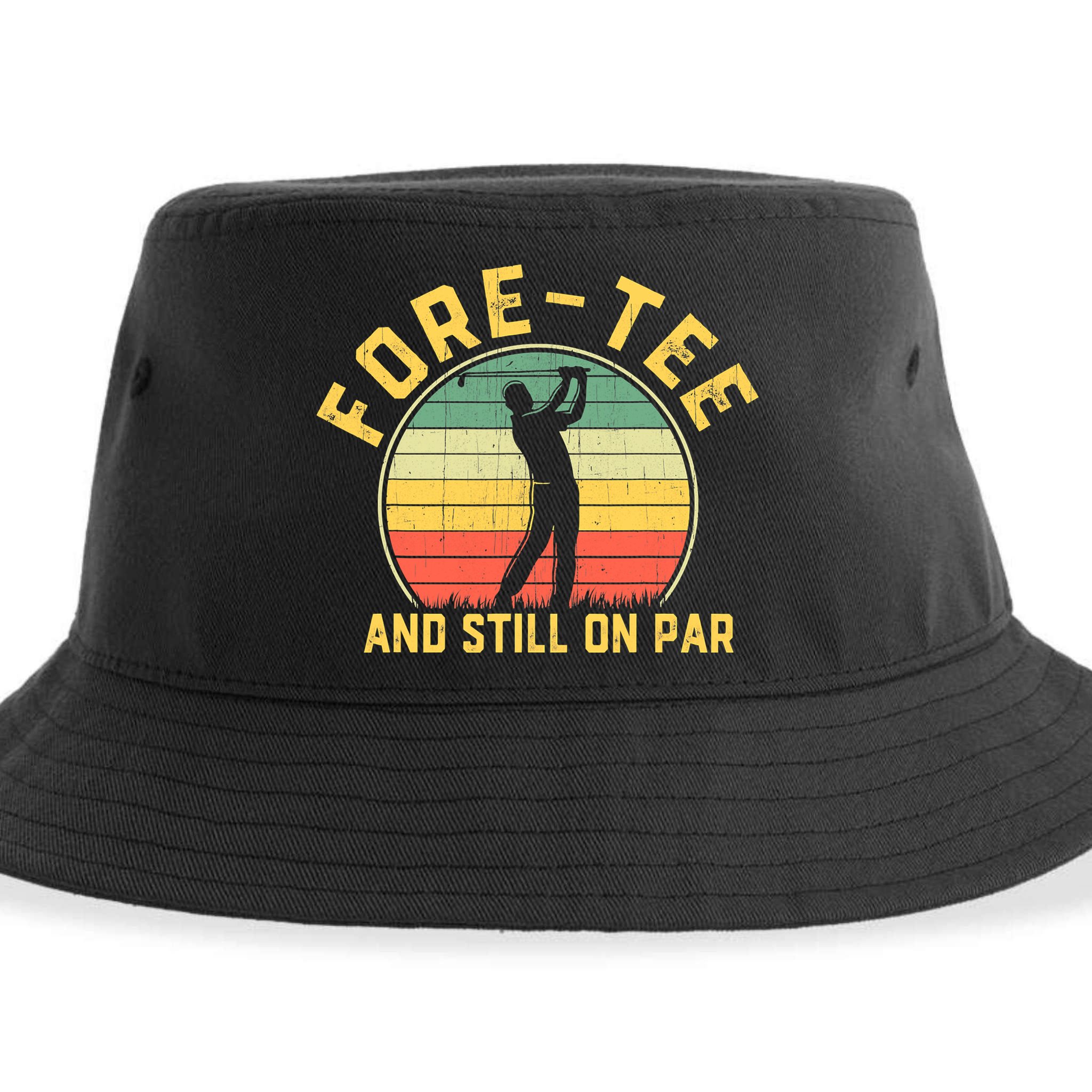Funny 40th Birthday Golfer Turning 40 Year Old Golfing Sustainable Bucket Hat