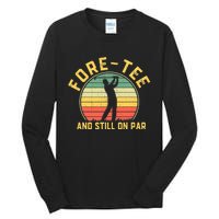 Funny 40th Birthday Golfer Turning 40 Year Old Golfing Tall Long Sleeve T-Shirt