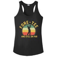 Funny 40th Birthday Golfer Turning 40 Year Old Golfing Ladies PosiCharge Competitor Racerback Tank