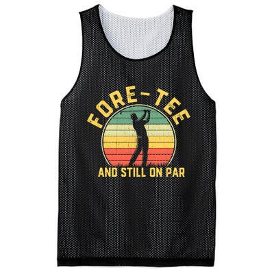 Funny 40th Birthday Golfer Turning 40 Year Old Golfing Mesh Reversible Basketball Jersey Tank