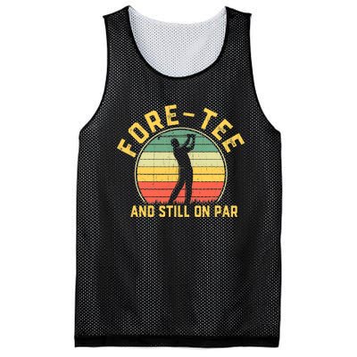 Funny 40th Birthday Golfer Turning 40 Year Old Golfing Mesh Reversible Basketball Jersey Tank