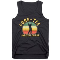 Funny 40th Birthday Golfer Turning 40 Year Old Golfing Tank Top