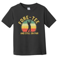 Funny 40th Birthday Golfer Turning 40 Year Old Golfing Toddler T-Shirt