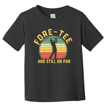 Funny 40th Birthday Golfer Turning 40 Year Old Golfing Toddler T-Shirt