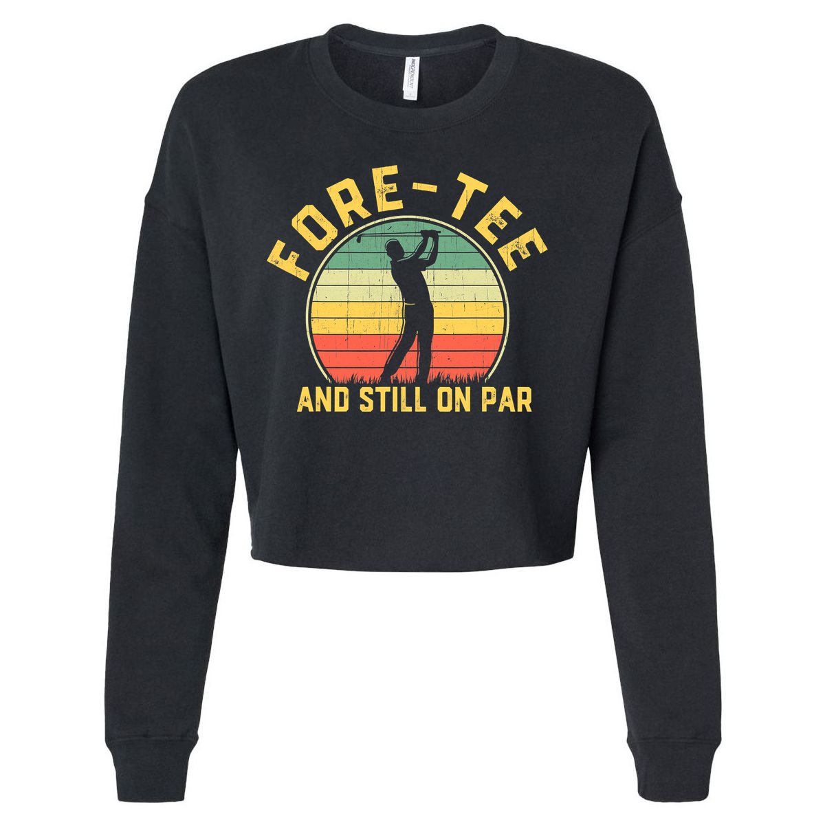 Funny 40th Birthday Golfer Turning 40 Year Old Golfing Cropped Pullover Crew