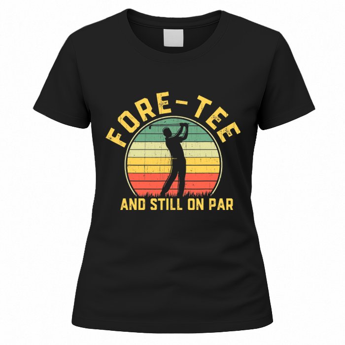 Funny 40th Birthday Golfer Turning 40 Year Old Golfing Women's T-Shirt