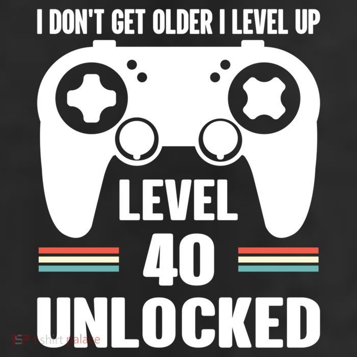 Funny 40th Birthday Gamer Gift I Dont Get Old I Level Up Gift 25L Jumbo Tote