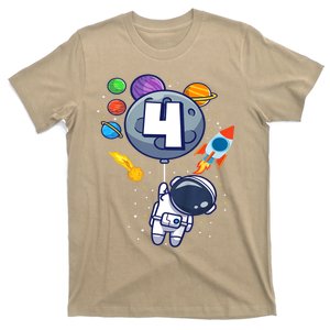 Funny 4th Birthday Astronaut 4 Year Old Birthday Boy Gift 1 T-Shirt