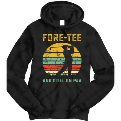 Funny 40th Birthday Golf Pun Golfing 40 Year Old Golfer Tie Dye Hoodie