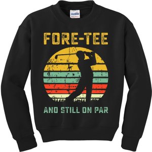 Funny 40th Birthday Golf Pun Golfing 40 Year Old Golfer Kids Sweatshirt