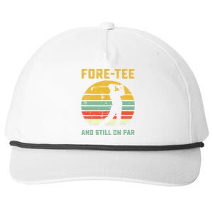 Funny 40th Birthday Golf Pun Golfing 40 Year Old Golfer Tee Snapback Five-Panel Rope Hat