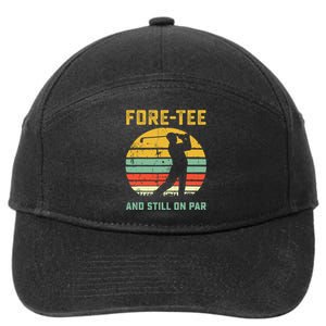 Funny 40th Birthday Golf Pun Golfing 40 Year Old Golfer Tee 7-Panel Snapback Hat