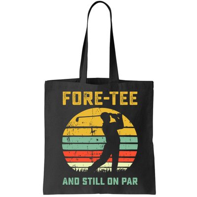 Funny 40th Birthday Golf Pun Golfing 40 Year Old Golfer Tee Bag