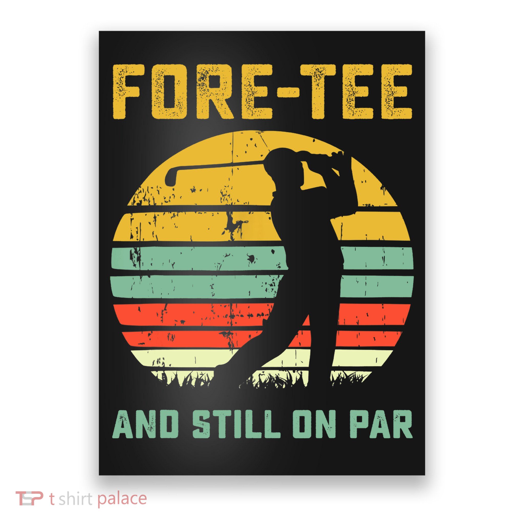 Funny 40th Birthday Golf Pun Golfing 40 Year Old Golfer Tee Poster
