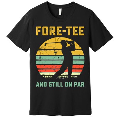 Funny 40th Birthday Golf Pun Golfing 40 Year Old Golfer Tee Premium T-Shirt