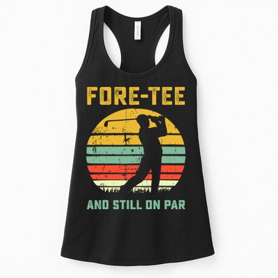 Funny 40th Birthday Golf Pun Golfing 40 Year Old Golfer Tee Womens Tank Top