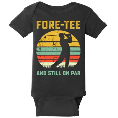 Funny 40th Birthday Golf Pun Golfing 40 Year Old Golfer Tee Baby Bodysuit