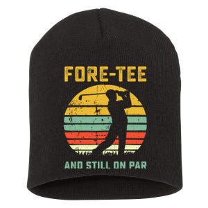 Funny 40th Birthday Golf Pun Golfing 40 Year Old Golfer Tee Short Acrylic Beanie