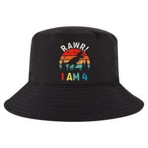 Funny 4th Birthday Dinosaur Rawr Im 4 Year Old For Cool Comfort Performance Bucket Hat