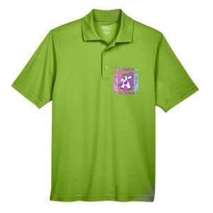 Funny 4th Birthday Unicorn IM ONLY 4 Years Anniversary Men's Origin Performance Pique Polo