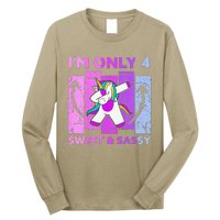 Funny 4th Birthday Unicorn IM ONLY 4 Years Anniversary Long Sleeve Shirt