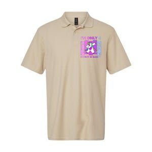 Funny 4th Birthday Unicorn IM ONLY 4 Years Anniversary Softstyle Adult Sport Polo