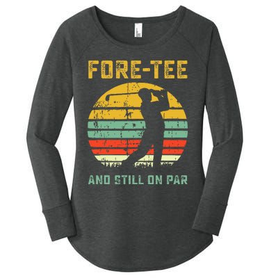 Funny 40th Birthday Golf Pun Golfing 40 Year Old Golfer Women's Perfect Tri Tunic Long Sleeve Shirt