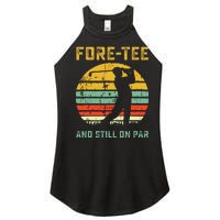 Funny 40th Birthday Golf Pun Golfing 40 Year Old Golfer Women’s Perfect Tri Rocker Tank