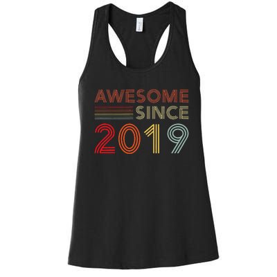 Five 4yr BDay Son Boy Funny 2019 4th 4 Year Old Birthday Women's Racerback Tank