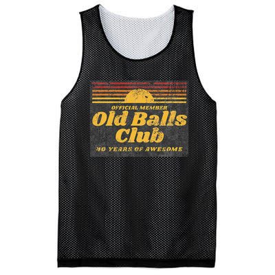 Funny 40th Birthday Old Balls Club 40 Years Of Awesome Mesh Reversible Basketball Jersey Tank