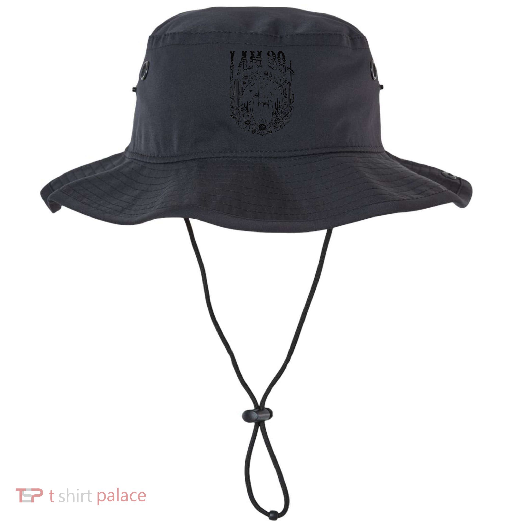 Funny 40th Birthday I Am 39 Plus 1 Middle Finger 39+1 Im 40 Bucket Hat