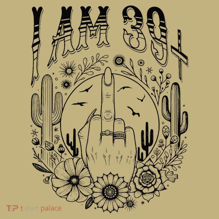 Funny 40th Birthday I Am 39 Plus 1 Middle Finger 39+1 Im 40 Performance Shirt