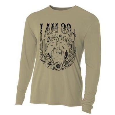 Funny 40th Birthday I Am 39 Plus 1 Middle Finger 39+1 Im 40 Cooling Performance Long Sleeve Crew