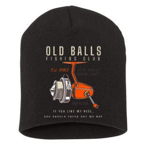 Funny 40th Birthday Golf Pun Retro Sunset 40 Year Old Golfer Short Acrylic Beanie