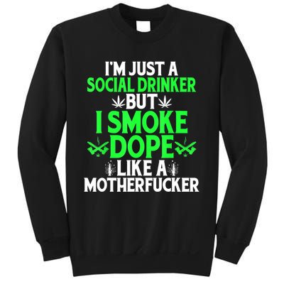 Funny 420 Bong Cannabis Marijuana Leaf Pot Head Stoner Humor Sweatshirt