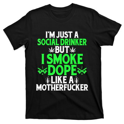 Funny 420 Bong Cannabis Marijuana Leaf Pot Head Stoner Humor T-Shirt