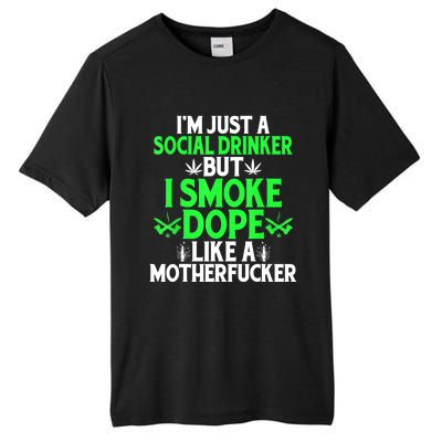 Funny 420 Bong Cannabis Marijuana Leaf Pot Head Stoner Humor Tall Fusion ChromaSoft Performance T-Shirt