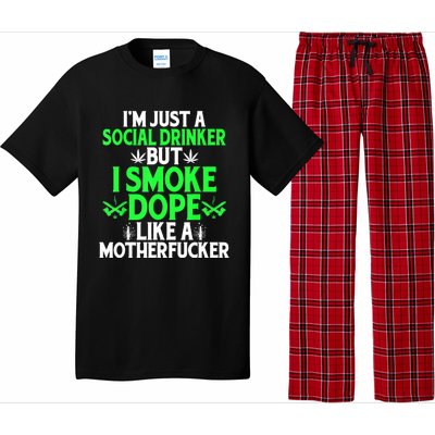 Funny 420 Bong Cannabis Marijuana Leaf Pot Head Stoner Humor Pajama Set