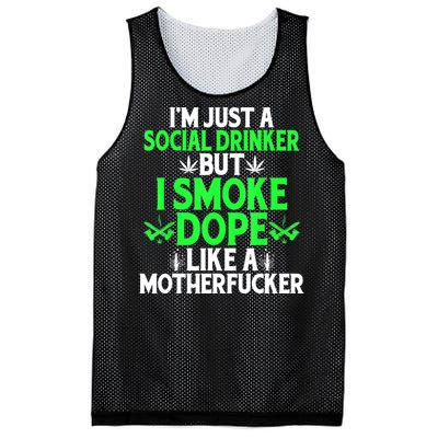 Funny 420 Bong Cannabis Marijuana Leaf Pot Head Stoner Humor Mesh Reversible Basketball Jersey Tank