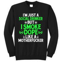 Funny 420 Bong Cannabis Marijuana Leaf Pot Head Stoner Humor Tall Sweatshirt